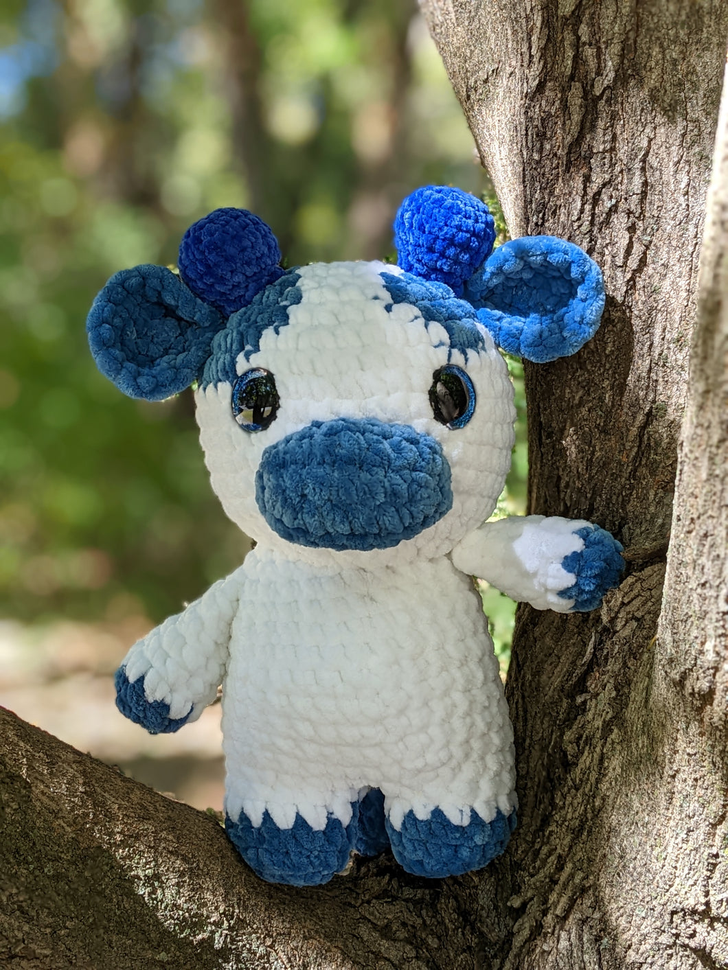 Handcrafted Crochet Blueberry Cow